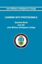 LEARNING WITH PROFESSIONALS - National Intelligence University