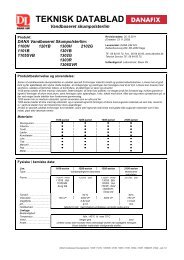 TEKNISK DATABLAD - Dana Lim A/S