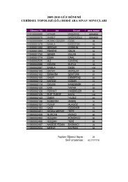 2009-2010 gÃ¼z dÃ¶nem ceb rsel topoloj ( .Ã¶.) ders ara sÄ±nav sonuÃ§larÄ±