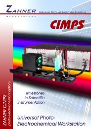 Universal Photo- Electrochemical Workstation - ZAHNER-elektrik ...