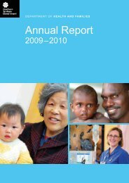 DHF Annual Report 2009 - NT Health Digital Library - Northern ...