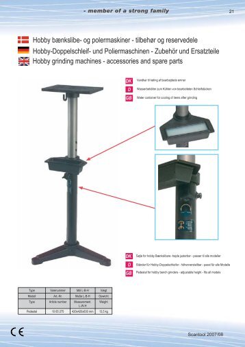 Hobby bÃƒÂ¦nkslibe- og polermaskiner - tilbehÃƒÂ¸r og ... - SATB GmbH
