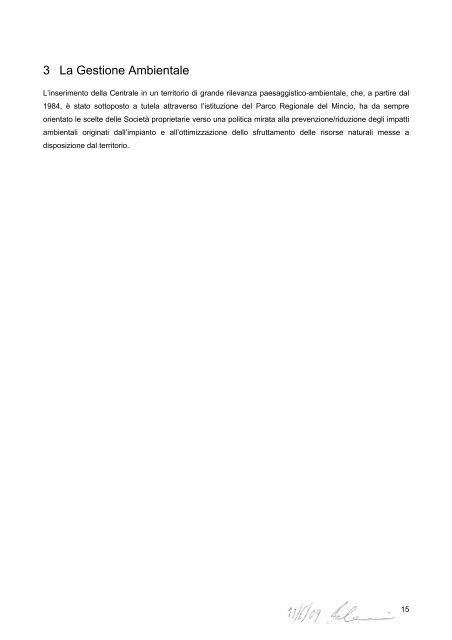 dichiarazione ambientale centrale termoelettrica del mincio ... - A2A