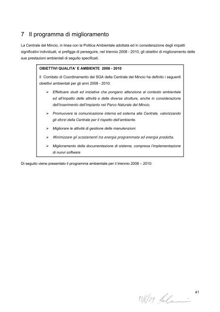 dichiarazione ambientale centrale termoelettrica del mincio ... - A2A