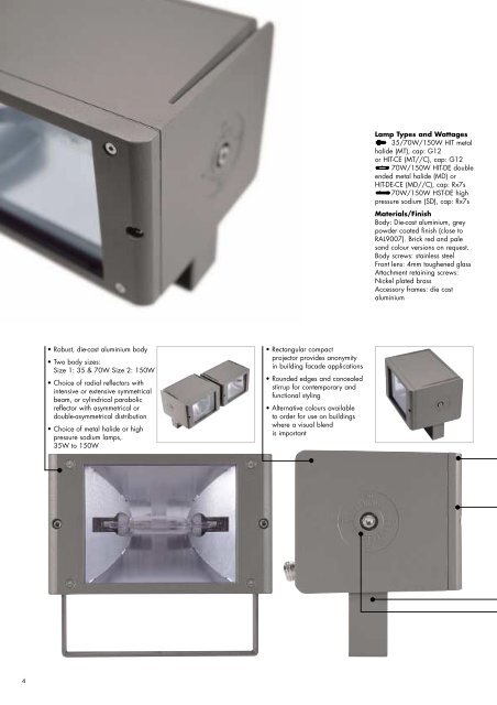 Compact projector for discreet facade illuminations - Thorn Lighting