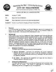 Staff report recommending approval of an ... - City of Inglewood