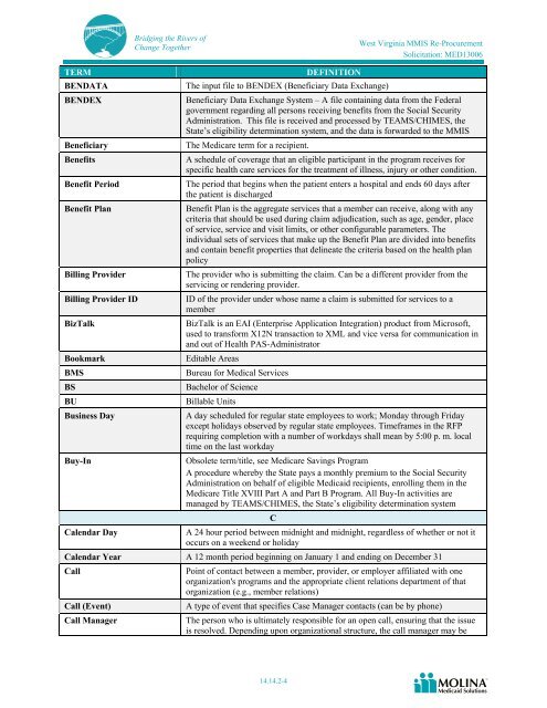 Molina Medicaid Solutions - DHHR