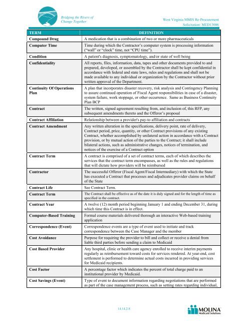 Molina Medicaid Solutions - DHHR