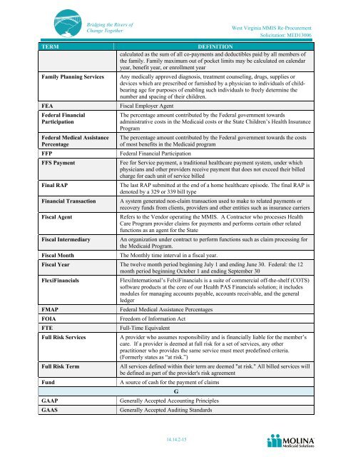 Molina Medicaid Solutions - DHHR