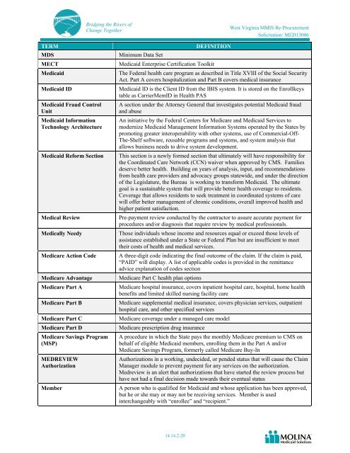 Molina Medicaid Solutions - DHHR