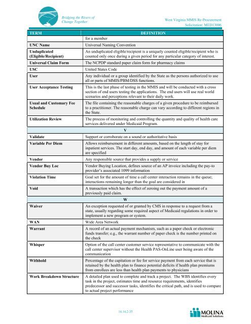 Molina Medicaid Solutions - DHHR