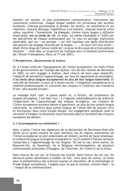 Actes de Vienne 2006 - Fédération Internationale des professeurs ...