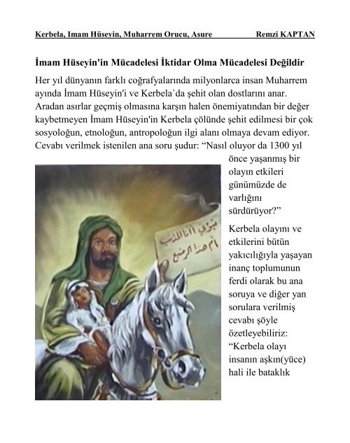 Kerbela  imam huseyin  muharrem orucu  asure.