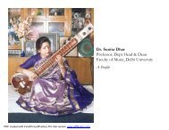 Dr. Sunita Dhar Professor, Dept Head & Dean Faculty of Music ...