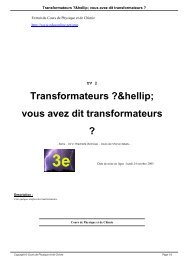 Transformateurs - Cours de physique et de chimie