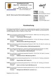 Kundmachung - Stadtgemeinde Bad Sankt Leonhard im Lavanttal