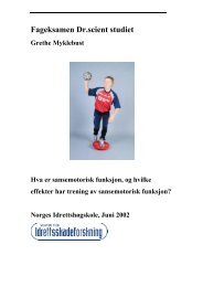 Myklebust, Grethe. Hva er sansemotorisk funksjon, og hvilke effekter ...