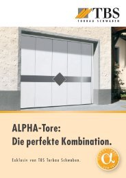 TBS Alpha Schwingtore - Torbau Schwaben GmbH