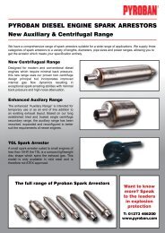 PYROBAN DIESEL ENGINE SPARK ARRESTORS