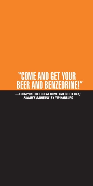 â€œCome and get your beer and benzedrine!â€ - Feral House