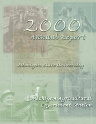 2000 Annual Report - AgBioResearch - Michigan State University