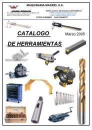 CATALOGO DE HERRAMIENTAS - Maquinaria Madrid