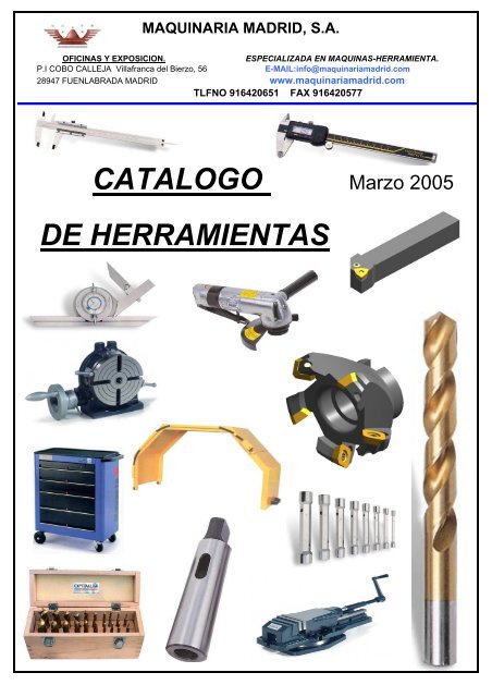 CATALOGO DE HERRAMIENTAS - Maquinaria Madrid