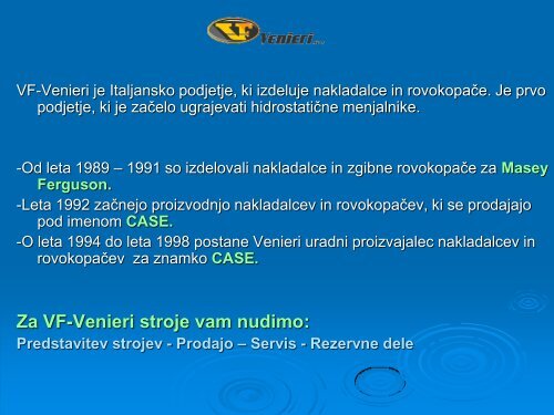 Predstavitev strojev VF Venieri - euro-bager.com