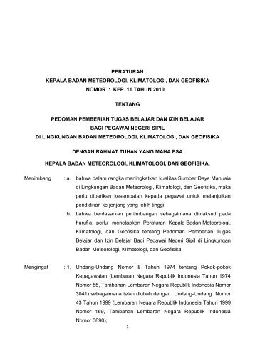kep. 11 tahun 2010 - BMG - BMKG
