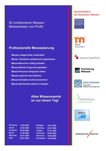 Professionelle Messeplanung So funktionieren Messen - Messe Essen