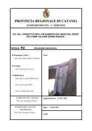 Relazione geologica - Provincia Regionale di Catania