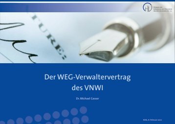 Der WEG-Verwaltervertrag des VNWI - Verband der nordrhein ...