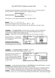 Newton-Verfahren(TI83 und CellSheet) - K-achilles.de