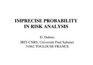 IMPRECISE PROBABILITY IN RISK ANALYSIS