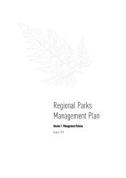 Regional Parks Management Plan Regional Parks Management Plan