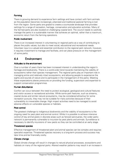 Regional Parks Management Plan Regional Parks Management Plan