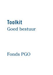 Toolkit Goed Bestuur - Vrijwilligersbeleid