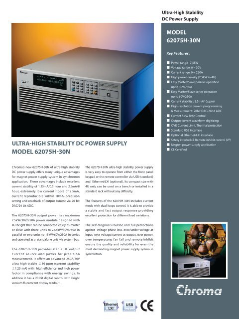 MODEL 62075H 30N - Chroma Systems Solutions