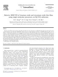 Selective MOCVD of titanium oxide and zirconium oxide thin films ...