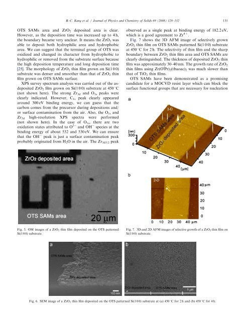 Selective MOCVD of titanium oxide and zirconium oxide thin films ...