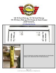 1953-1956 Truck - Rear Sway Bar Kit - Total Cost Involved