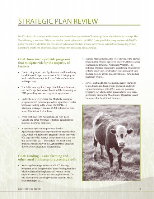 annual report 2011/12 - Manitoba Agricultural Services Corporation