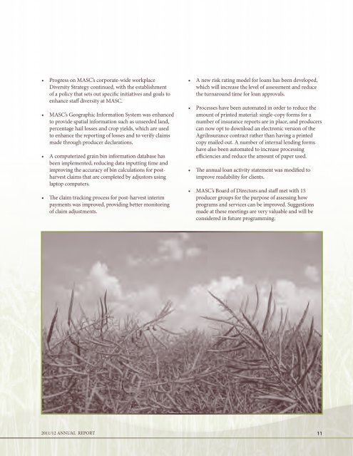 annual report 2011/12 - Manitoba Agricultural Services Corporation