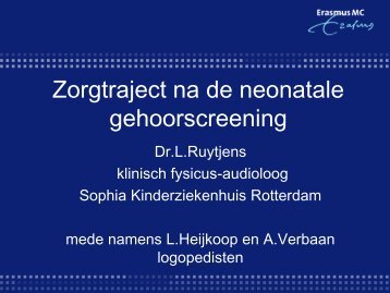 Neonatale gehoorscreening - Logopedie.nl