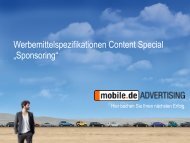 Sponsoring - mobile.de Advertising