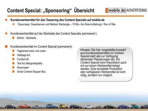 Sponsoring - mobile.de Advertising