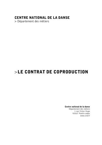 LE CONTRAT DE COPRODUCTION - Arcade PACA