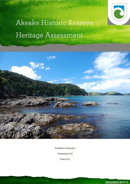 Akeake Historic Reserve  heritage assessment - Department of ...