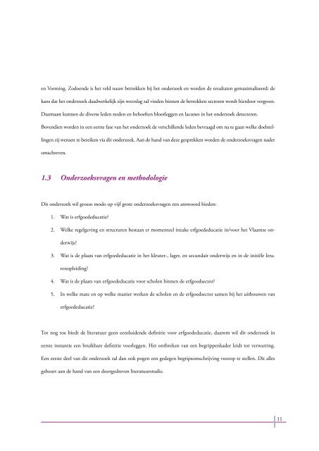 Erfgoededucatie in het Vlaamse onderwijs - CANON Cultuurcel