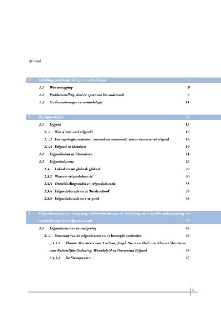 Erfgoededucatie in het Vlaamse onderwijs - CANON Cultuurcel